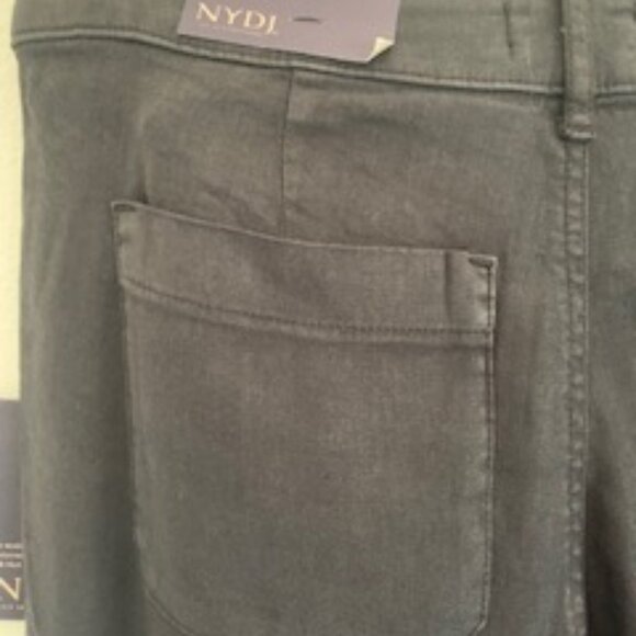 NYDJ Stretch Linen Trouser Pant_Black_Size 6 - Picture 4 of 8